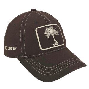 Kenny Chesney Hat Costa Del Mar No Shoes Radio Brown Snapback Cap Palmetto Tree